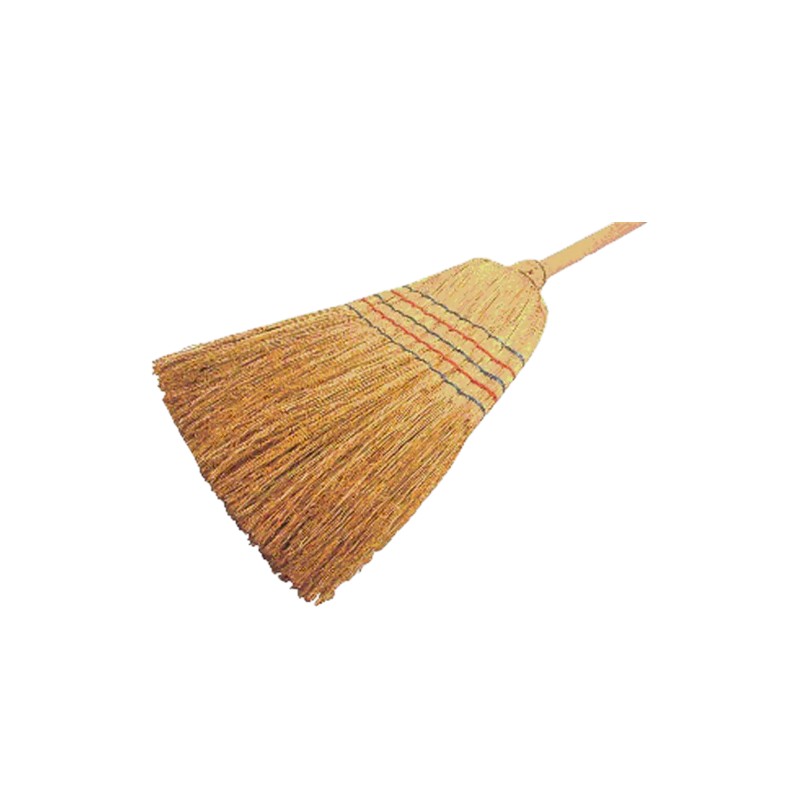 Balai sorcière en paille de riz avec manche - 95cm